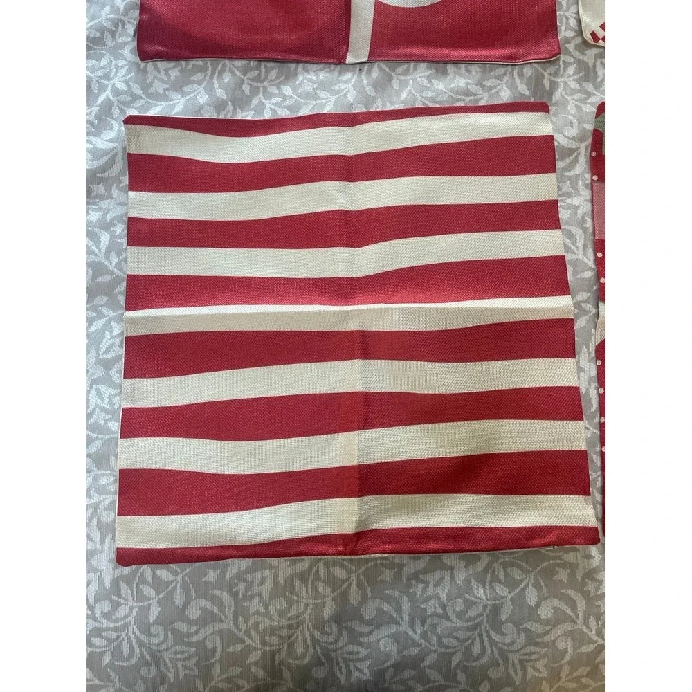 Set of 4 Festive Holiday Pillow‎ Covers (B45)